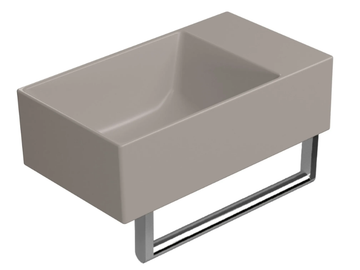 COLOR ELEMENTS 40X23 - Rectangular ceramic washbasin with towel rail by GSI ceramica - view 2